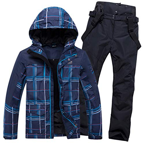 Herren Winter Ski Berg Anzug Snowboard Anzug Skijacke + Abnehmbare Skihose Ski-Set Q2 XL