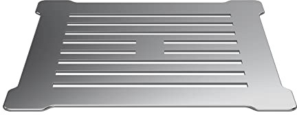 nuie STW007S Modern Bathroom Slimline Shower Tray Waste & Grill Top, 115mm, Black/Chrome