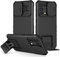 PANXIYUE Coque pour Oppo Find X3 Lite,Protection de la Caméra Étui avec Lentille Coulissante Couverture,360 Degres Full Body Armor et Antichoc Durable Protecteur Bumper Support stéréo Housse Étui-Noir