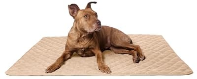 Lous stilvolle Hundematte, Hundedecke XXL für große, mittelgroße und kleine Hunde, waschbar bis 90ºC, Sofaschutz, Haustier, Hunde und Katzen (XXL ca. 120x100 cm, Beige)