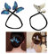 Naisfei Pferdeschwanz Haar Styling，2 Stück Schönheit DIY Frisur, Kristall Kopfkette，Brötchen-Maker Lazy Frisur，Schmetterling, Fischschwanz,French Twist Hairstyle Bun Hair Accessories