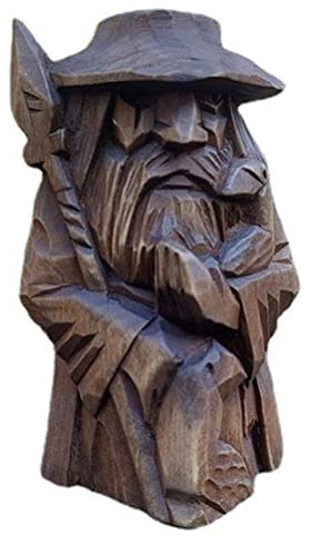Odin Harz Viking Statue, Harz Ornamente Kunst für Heim Dekoration (Tir-Einzelschwert)