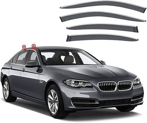 4 Stück Auto Windabweiser Regenabweiser Für BMW 5 Series F10 2011-2017, Vorne Hinten Autofensterblende Regenschutz Lüftungsschutz, AutoZubehöR