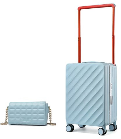 Sea choice Koffer Trolley Reisegepäck PC Hartschalenkoffer mit TSA-Schloss Rollkoffer 8 Spinnerräder 4 Schutzfüßen 36x23x55cm 40L