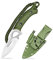 TONIFE Explorer Coltello a lama fissa con fodero in plastica 8Cr14MoV Coltello da sopravvivenza, manico in nylon rinforzato in fibra di vetro per il campeggio all'aperto Coltello EDC (verde+satinato)
