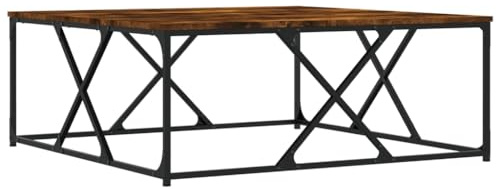 vidaXL Couchtisch Räuchereiche 100x100x40 cm Holzwerkstoff