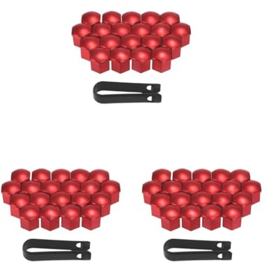 Radmutterkappen / Radmutterkappen / Radmutterkappen, universal, 21 mm, Rot, 3 Stück