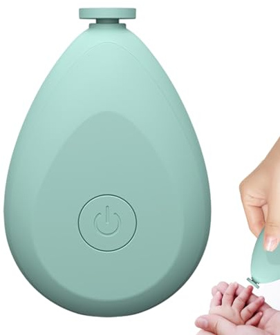 Cortador de uñas eléctrico para bebés, lima de uñas de bebé con 4 cabezales de molienda, forma de gota, tijeras de uñas para niños pequeños o adultos, cuidado, pulido y recorte, funciona con pilas | cabezales de molienda, forma de , tijeras de uñas para niños pequeños o adultos, cuidado, pulido y recorte, funciona con