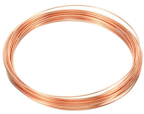 PATIKIL 99.9% Soft Copper Wire, 1Pcs 20Gauge/0.8mm Diameter 7m/22.96ft Spool Pure Copper Craft Wire for Jewelry Making Beading Garden Plants