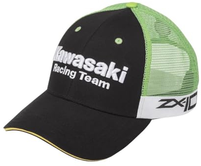 Kawasaki Casquette de baseball WSBK, Noir/blanc/vert, Taille unique