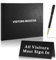 Affrolling Business Log Book - Leather Cover, Black, 8.86 x 7 inches, 120 Pages, Landscape Format, with V Shaped Visitor Sign & Pen - Ideal for Offices, Schools, Hospitals, Events, and More
