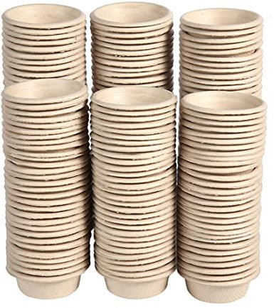 AUTSEEYS Paper Gecko Feeding Cups Reptiles Food and Water Bowls Feeder 0.5oz Small Cup Feeding Ledge Replacement Cups for Crested Gecko Lizards Spiders,100Pack