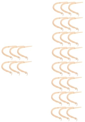 Abaodam 30 Stück Doodle Spielzeugschlange Leere Holzschlange Unfertiges Holzschlangenmodell Holzschlangenspielzeug Gegliedertes Flexibles Schlangenspielzeug Realistische