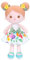 OUOZZZ Poupée en Tissu Doux pour Fille avec Robe à Fleurs Verte, poupée en Tissu pour bébé à partir de 3 Mois, Cadeau de Naissance, Fille, garçon, 38 cm