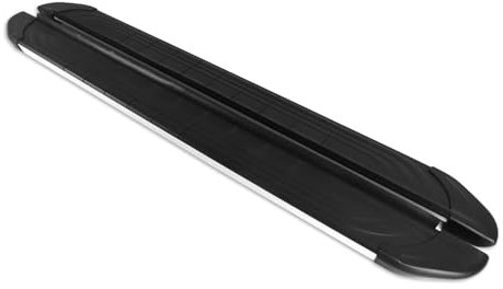 OMAC Seitenschweller Trittbretter kompatibel mit Mercedes GLC X254 2022-2025 Schwarz-Silber Aluminium 2 TLG