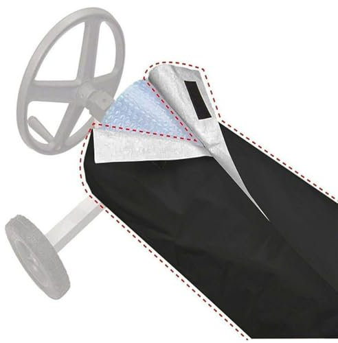 Pool Aufroller Abdeckung,Pool Cover Reel Schutzhülle,Pool Aufroller Abdeckung Wasserabweisenden Poolabdeckung Aufroller,Pool-Aufroller Abdeckung,Pool Reel Abdeckung(Size:20ft: 610 x 96cm,Color:420D-Bl