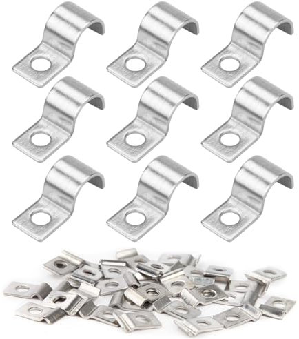 SHUOHONG 50 Pezzi Fascette Metalliche, Fascette Stringitubo di Fissaggio, Fascetta Stringitubo per Cavi e Tubi, Piccola Morsetti per Tubi, Fascette Metalliche Stringitubo, Fermacavi in Acciaio Ø 10 mm