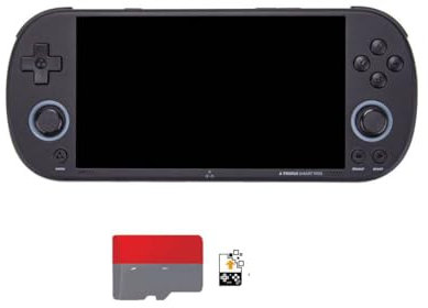 WANENGEDIY SMART PRO Handheld Game Console + Surwish CrossMix OS with Best ROMs 256G TF Card, 4.96-inch Gaming Console for Adult Support A133P Processor Linux
