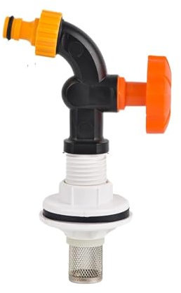 TYNXK Zubehör Für Regentonnen PVC Bulkhead Fitting Water Tank Replacement Spigot Drainage Faucet Connector for Rain Barrels Aquariums Ponds Tank Zubehör(Color-I)
