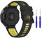 Vancle Armband für Garmin Forerunner 735XT Armband,Silikon Sport Ersatzarmbänder Uhrenarmband für Garmin Forerunner 735XT 235 235 Lite 230 220 620 630(Schwarz Gelb)