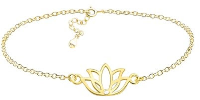 Sofia Milani - Bracelet pour Femme en Argent 925 - Plaqué Or - avec Pierre de Zircon - avec Pendentif en Forme Fleur de Rose - B0382