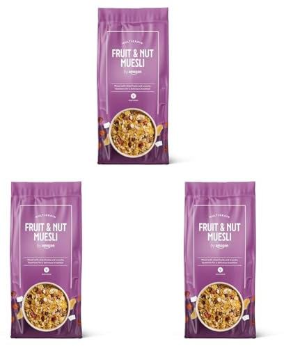 by Amazon Muesli Di Frutta E Frutta A Guscio, 750g (Confezione da 3)