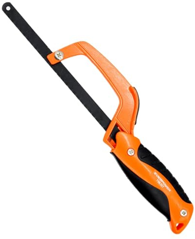 Bomefoi Compact Hand Saw, Portable Hacksaw - 11 Inch Metal Hacksaw Hand Saw | High Voltage Hand Tools, Adjustable, Compact Hand Saw for Wood and Metal