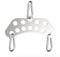 J Bryant Stainless Steel Double to Single Pulley Adapter Plate – Gym Cable Machine Connector with 3 Carabiners for Lat Pulldown, Triceps, Biceps & Functional Training