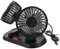 Alipis Ventilador de doble cabeza ventilador de refrigeración portátil motorizado auto acondicionadores de aire portátiles para vehículos ventilador de coche AbS Grey