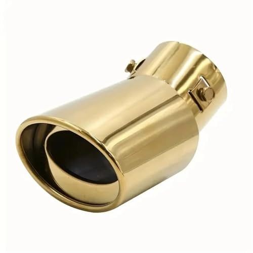 Posteriore Throat Scarico Terminale Universale Per Auto, Calibro 63Mm, In Acciaio Inossidabile, Con Tubo Di Scarico Dritto E Curvato, Silenziatore Finale Tubo Scarico Auto
