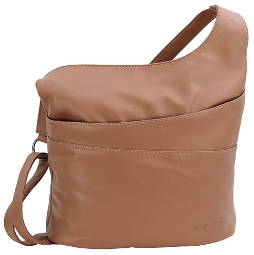 JENNIFER JONES - Damen Umhängetasche mit Reißverschluss, Schultertasche | modische Handtasche in 2 Größen