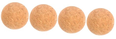 WEKADRIN 4 Pcs Stylish Wooden Cork Ball Stoppers for Wine Bottles Decorative Soft Cork Bung Odorless Recyclable Wine Bottle Seals