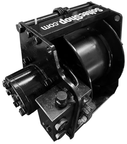 Cabrestante hidráulico compacto, capacidad de 500 kg – Polipasto hidráulico de elevación – Ideal para grúa – Cabrestante industrial – Velocidad de elevación 50 m/min, presión de trabajo 175 bar