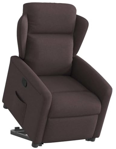 Frdhee Schaukelstuhl Fernsehsessel Relaxsessel,Relaxsessel mit Aufstehhilfe Dunkelbraun Stoff,Für Wohnzimmer,Ergonomisch