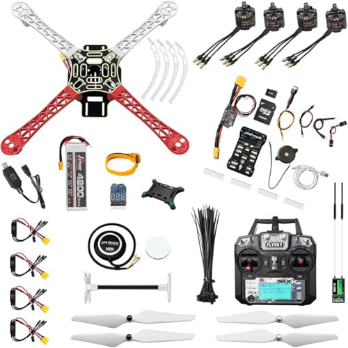 HAWK'S WORK F450 DIY-Drohnen-Kit, Open Source 450mm Quadrocopter-Set (A) | Pixhawk-basiertes Open-Source-DIY-Kit, breite Kompatibilität, schnelle Montage, für UAV-Ausbildung & -Forschung