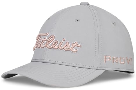 Titleist Junior Performance Cap, grau/zartrosa, verstellbar