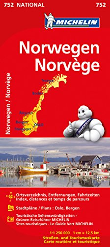Michelin Norwegen: Straßen- und Tourismuskarte (MICHELIN Nationalkarten, Band 753)