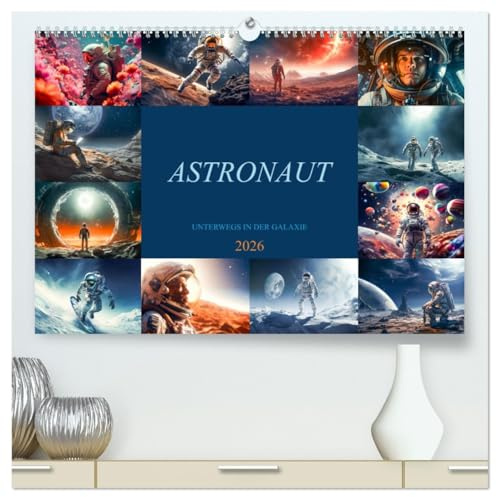 Astronaut - Unterwegs in der Galaxie (hochwertiger Premium Wandkalender 2026 DIN A2 quer), Kunstdruck in Hochglanz: Tauche ein in die atemberaubende ... inspirieren. (CALVENDO Wissenschaft)