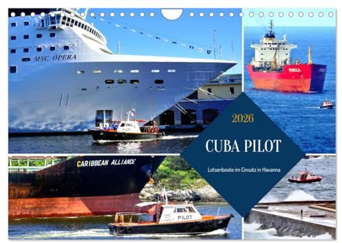 CUBA PILOT - Lotsenboote im Einsatz in Havanna (Wandkalender 2026 DIN A4 quer), CALVENDO Monatskalender: Kubanische Lotsenboote in der Bucht von Havanna (CALVENDO Technologie)