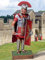 Forum Traiani Zenturio Bastelbogen römischer Soldat, Karton-Modellbau Schreiber-Bogen, DIY Bastelvorlage Centurio der Römer Armee, Papiermodelle basteln für Jungen und Mädchen