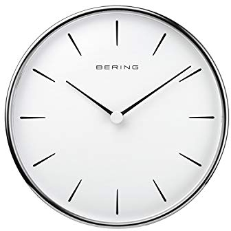 BERING Damen und Herren Wallclock Quarz Movement - Home Decor Collection mit Kunststoff Glas 90162-04R
