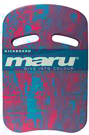 MARU Schwimm-Kickboard, Schwimmhilfe, Pool-Schwimmer für Erwachsene und Kinder, Schwimmsport-Trainingsausrüstung, Verbesserung der Körperposition und des Gleichgewichts im Wasser (Rosa/Blauer Wirbel,