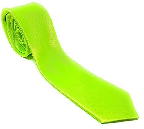 Erwachsenenkrawatte - Skinny oder Regular Styles für Herren, neon green, Skinny