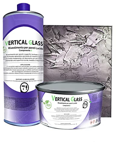 Resin Pro Vertical Glass Clear Zweikomponenten-Epoxidwandbeschichtung zum Schutz von Wänden und geneigten oder vertikalen Oberflächen