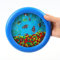 Ocean Drum Wave Perle Trommel sanfter Meeressound Musik Geschenk musikalisches pädagogisches Werkzeug für Kinder Kind Baby (Blau)