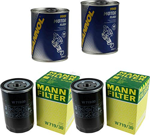 2x Original MANN Ölfilter W 719/30 + 2x SCT Motor Flush Motorspülung