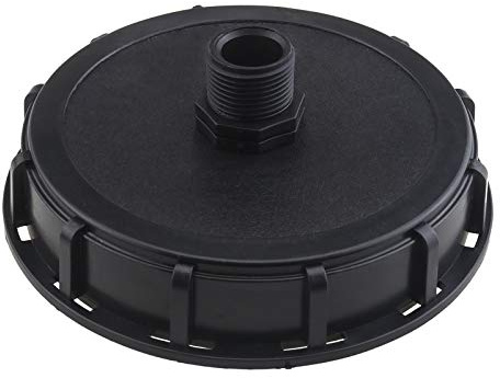 Be In Your Mind IBC belüfteter Deckel 165 mm Durchmesser mit 32 mm Grobgewinde 1 Entlüftungsloch Kunststoff für IBC Toneimer IBC Tankadapter Anschlussfässer Montageteile