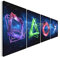 Revolio Leinwandbild Wandbilder Wohnzimmer Modern Kunstdruck Wanddekoration Deko Mehrteilige Leinwand Bilder 4 Teilig TYP C, 160 x 50 cm - Spielkonsole Gamer Game Spielerzimmer