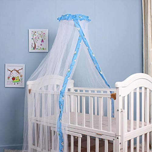 Moskitonetz Universal Babybett Insektenschutz Himmelbett Hochwertig Moskitoschutz Feinmaschig Reißfest Fliegennetz Geschlossen Gummizug Mückennetz Waschbar Engmaschig Schlafzimmer für Baby Mädchen