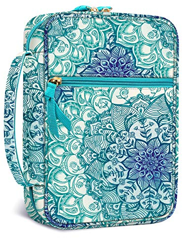 FINTIE Cover per Bibbia, Borsa Portatile per Bible, Leggera Custodia per Bibbia con Maniglia e Cerniera, Idea per Uomo Donna,